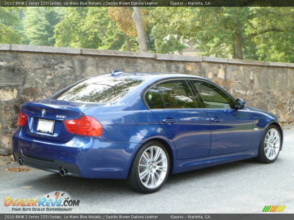 2010 BMW 3 Series 335i Sedan Le Mans Blue Metallic / Saddle Brown Dakota Leather Photo #4