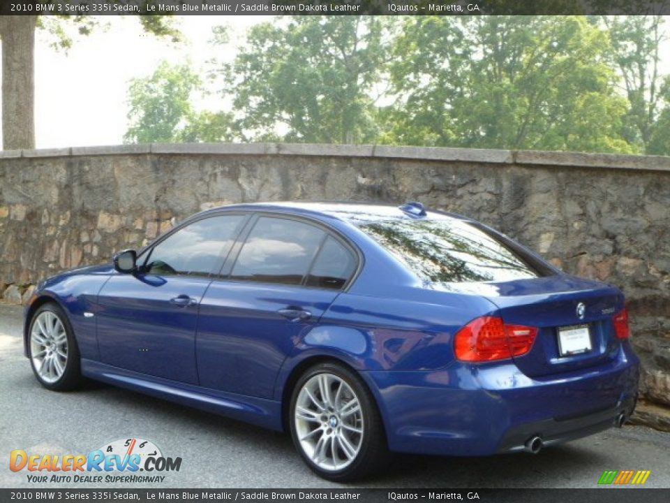 2010 BMW 3 Series 335i Sedan Le Mans Blue Metallic / Saddle Brown Dakota Leather Photo #6