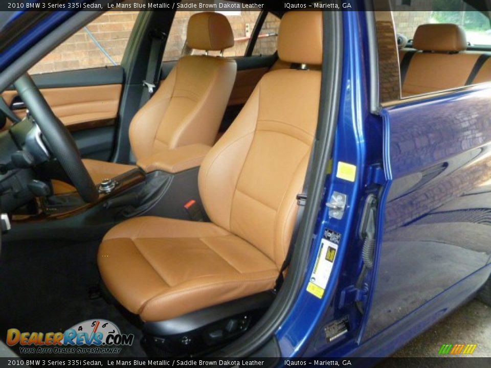 Saddle Brown Dakota Leather Interior - 2010 BMW 3 Series 335i Sedan Photo #7