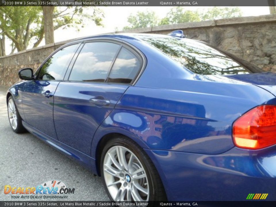 2010 BMW 3 Series 335i Sedan Le Mans Blue Metallic / Saddle Brown Dakota Leather Photo #16