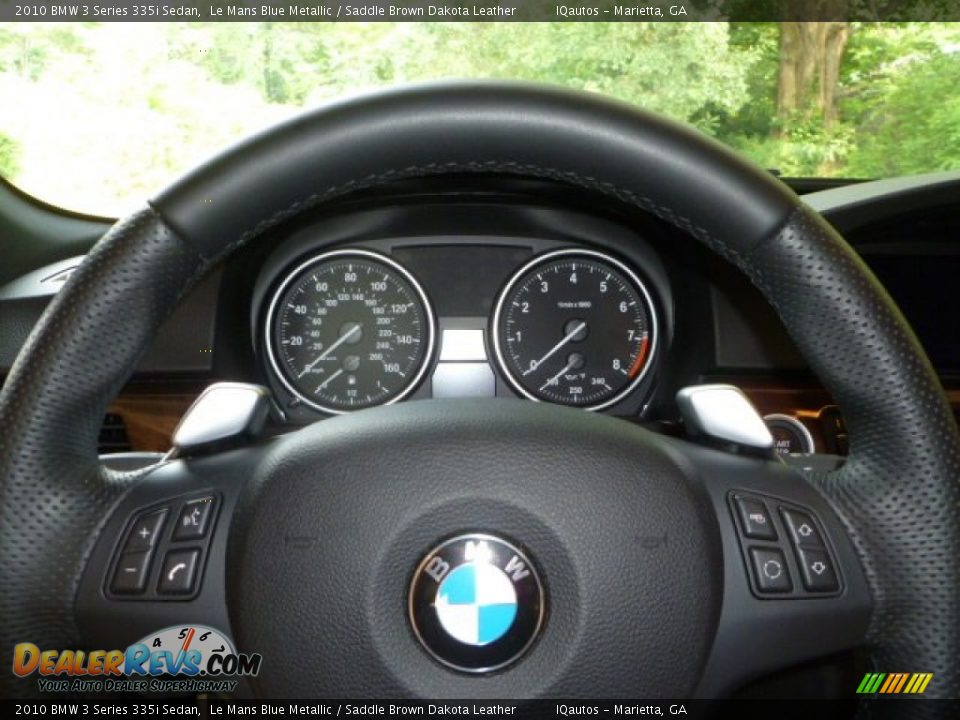 2010 BMW 3 Series 335i Sedan Le Mans Blue Metallic / Saddle Brown Dakota Leather Photo #24