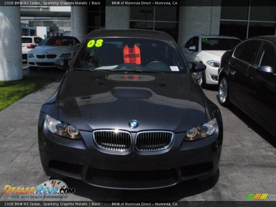 2008 BMW M3 Sedan Sparkling Graphite Metallic / Black Photo #2