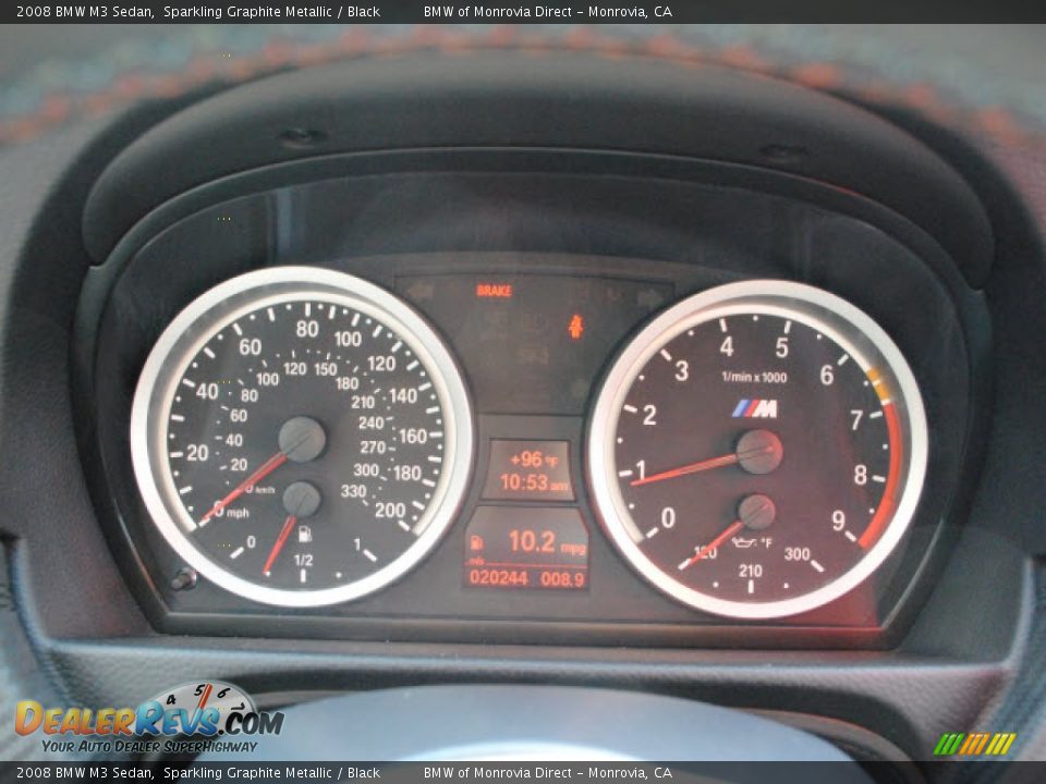 2008 BMW M3 Sedan Gauges Photo #19