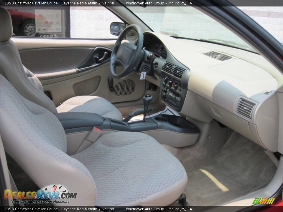 Neutral Interior 1998 Chevrolet Cavalier Coupe Photo 5