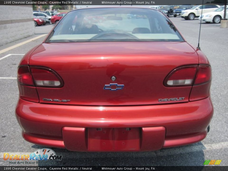 Cayenne Red Metallic 1998 Chevrolet Cavalier Coupe Photo #8