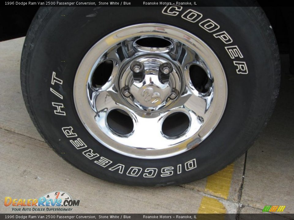 1996 Dodge Ram Van 2500 Passenger Conversion Stone White / Blue Photo #7