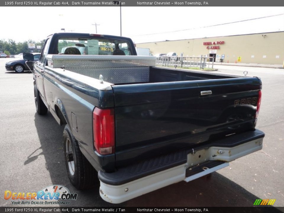 1995 Ford F250 XL Regular Cab 4x4 Dark Tourmaline Metallic / Tan Photo #5