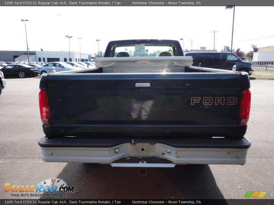 1995 Ford F250 XL Regular Cab 4x4 Dark Tourmaline Metallic / Tan Photo #6
