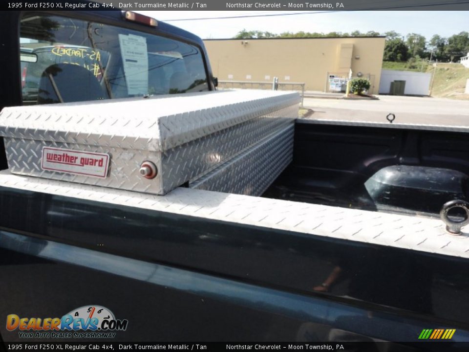 1995 Ford F250 XL Regular Cab 4x4 Dark Tourmaline Metallic / Tan Photo #13