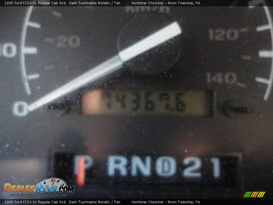 1995 Ford F250 XL Regular Cab 4x4 Dark Tourmaline Metallic / Tan Photo #14