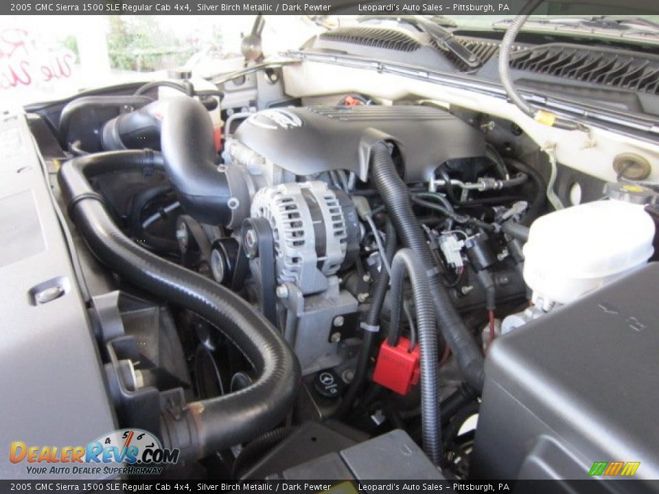 2005 GMC Sierra 1500 SLE Regular Cab 4x4 5.3 Liter OHV 16-Valve Vortec V8 Engine Photo #15