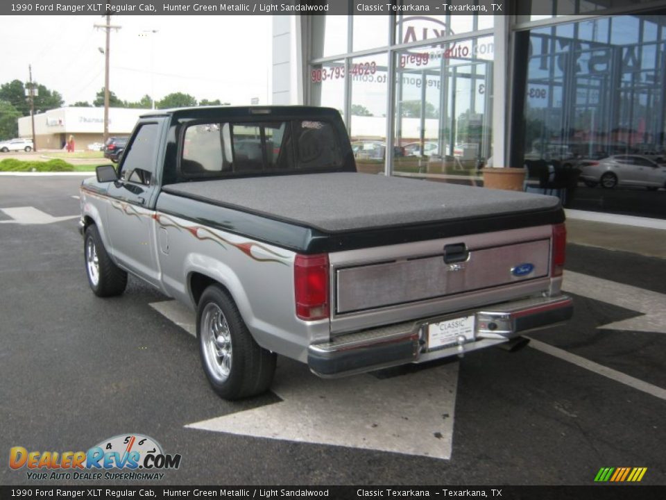 1990 Ford Ranger XLT Regular Cab Hunter Green Metallic / Light Sandalwood Photo #3