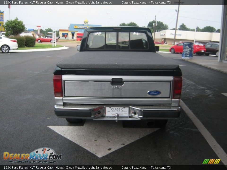 1990 Ford Ranger XLT Regular Cab Hunter Green Metallic / Light Sandalwood Photo #4