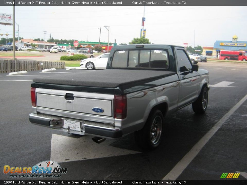1990 Ford Ranger XLT Regular Cab Hunter Green Metallic / Light Sandalwood Photo #5