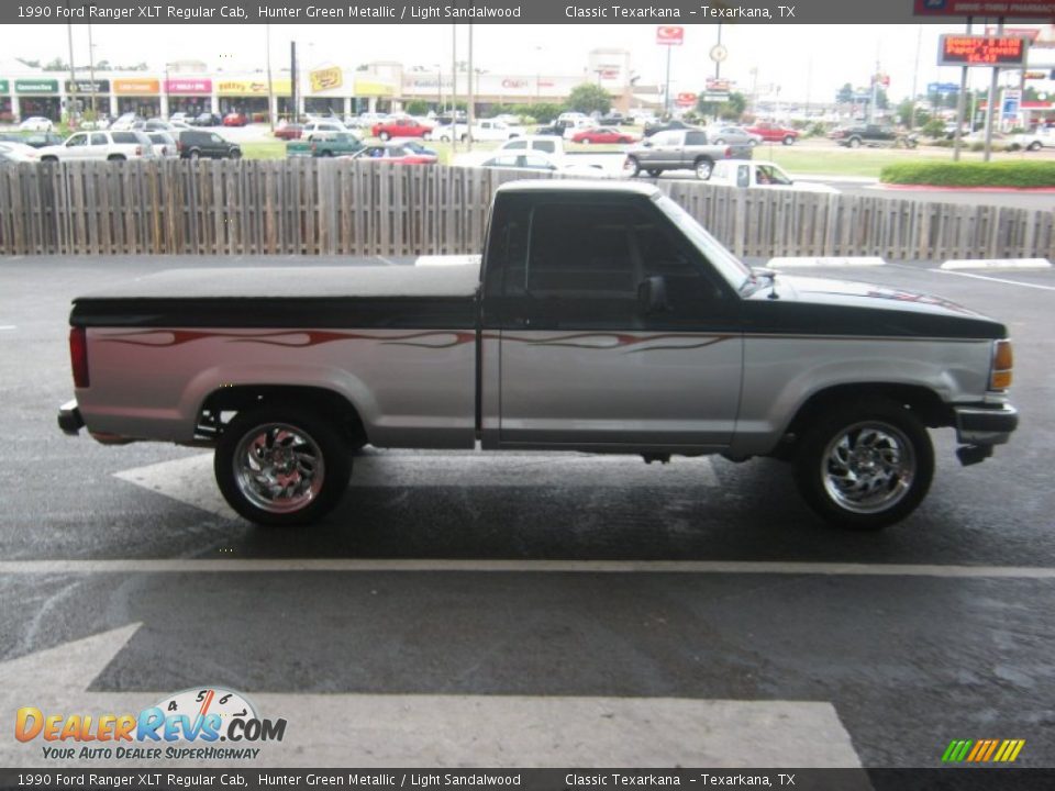 1990 Ford Ranger XLT Regular Cab Hunter Green Metallic / Light Sandalwood Photo #6