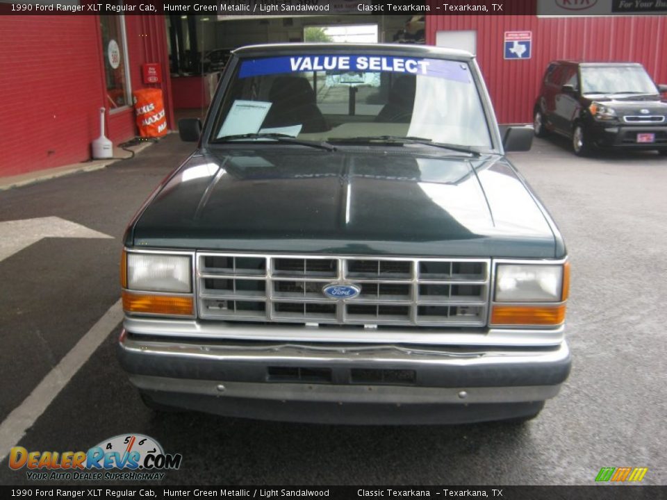 1990 Ford Ranger XLT Regular Cab Hunter Green Metallic / Light Sandalwood Photo #8