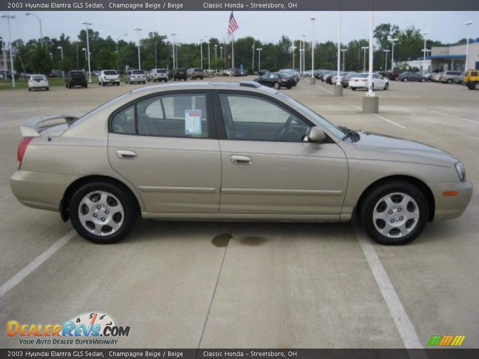 2003 Hyundai Elantra GLS Sedan Champagne Beige / Beige Photo #3