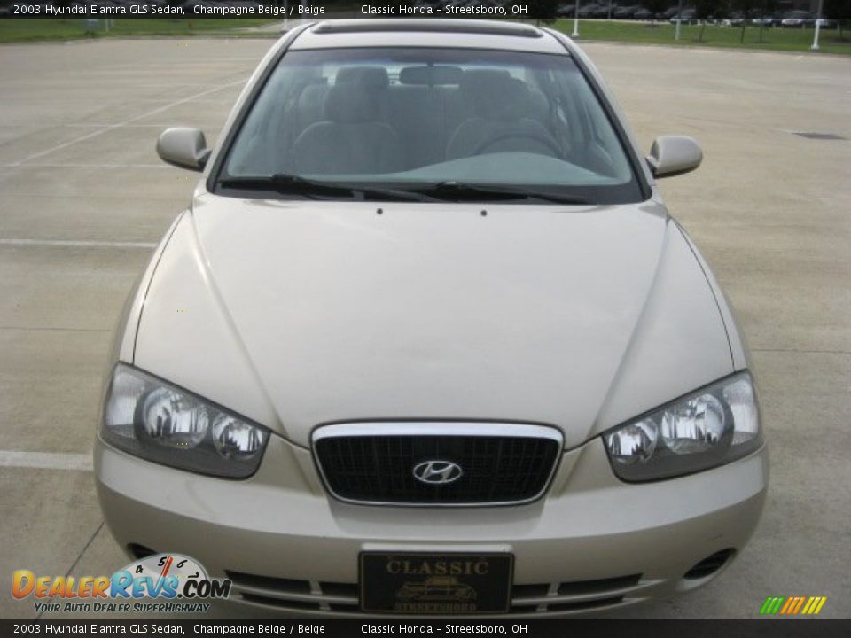 2003 Hyundai Elantra GLS Sedan Champagne Beige / Beige Photo #5