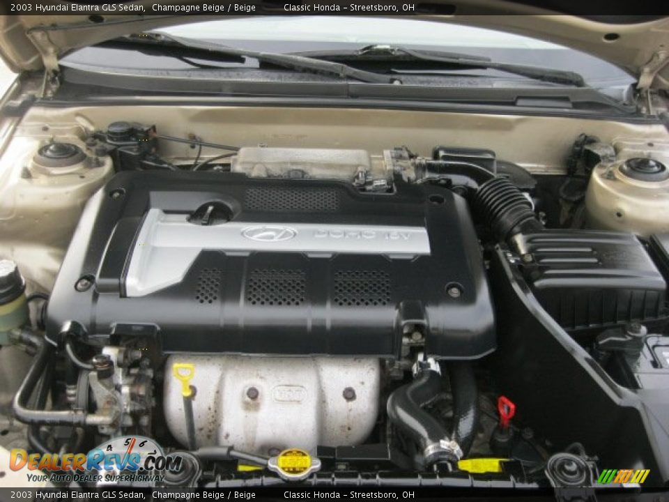 2003 Hyundai Elantra GLS Sedan Champagne Beige / Beige Photo #7