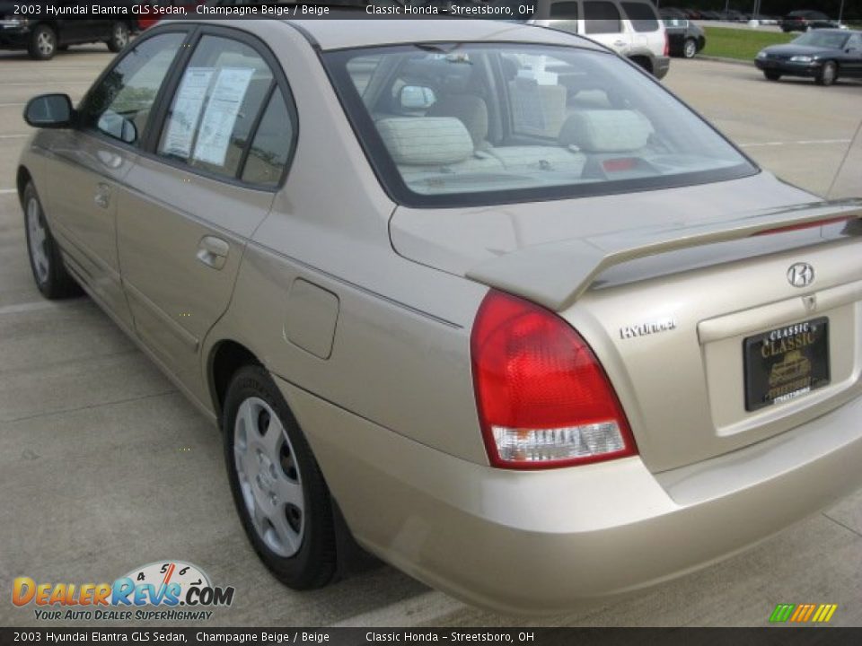 2003 Hyundai Elantra GLS Sedan Champagne Beige / Beige Photo #8