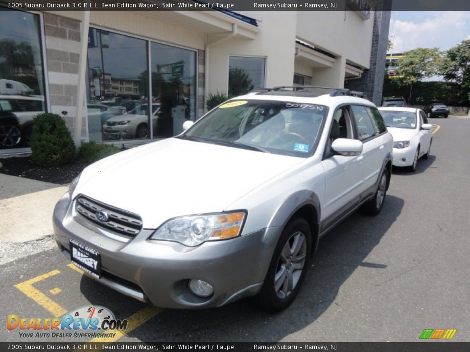 2005 Subaru Outback 3.0 R L.L. Bean Edition Wagon Satin White Pearl / Taupe Photo #1