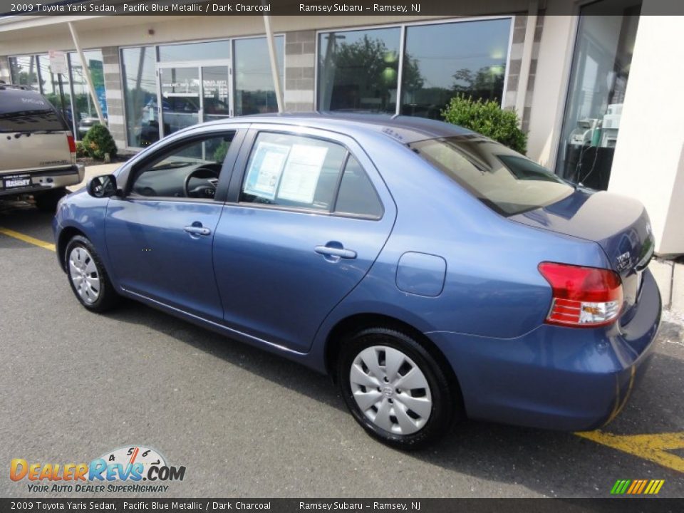 2009 Toyota Yaris Sedan Pacific Blue Metallic / Dark Charcoal Photo #4