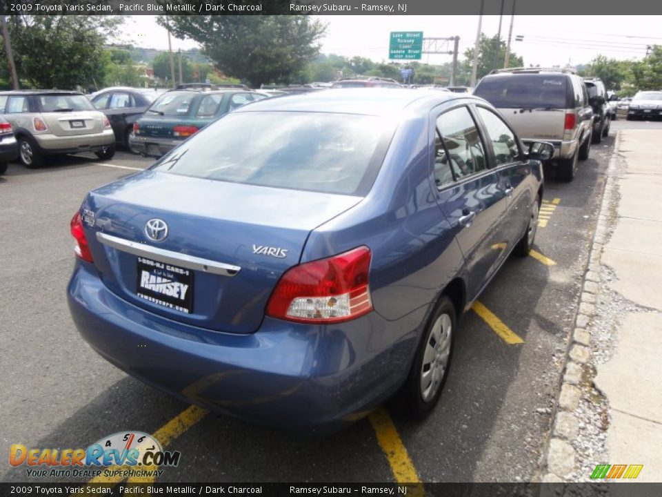 2009 Toyota Yaris Sedan Pacific Blue Metallic / Dark Charcoal Photo #7