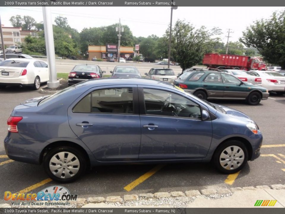 2009 Toyota Yaris Sedan Pacific Blue Metallic / Dark Charcoal Photo #9