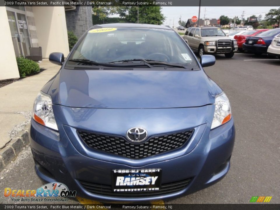 2009 Toyota Yaris Sedan Pacific Blue Metallic / Dark Charcoal Photo #12