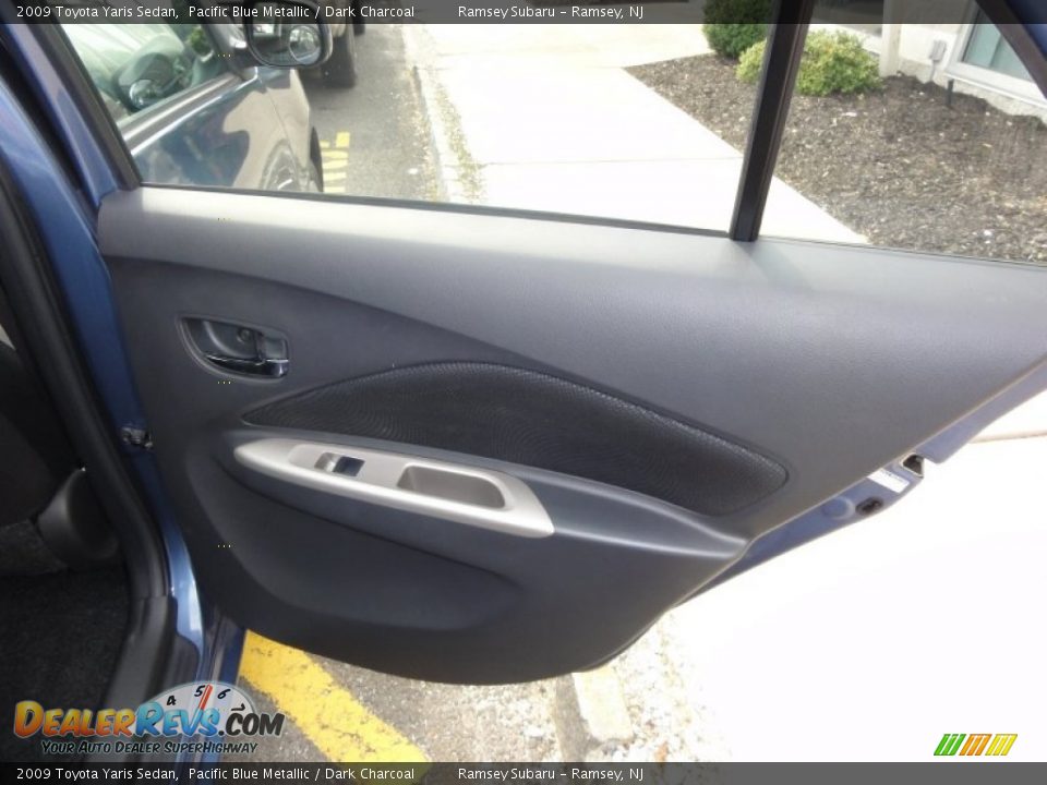 2009 Toyota Yaris Sedan Pacific Blue Metallic / Dark Charcoal Photo #28