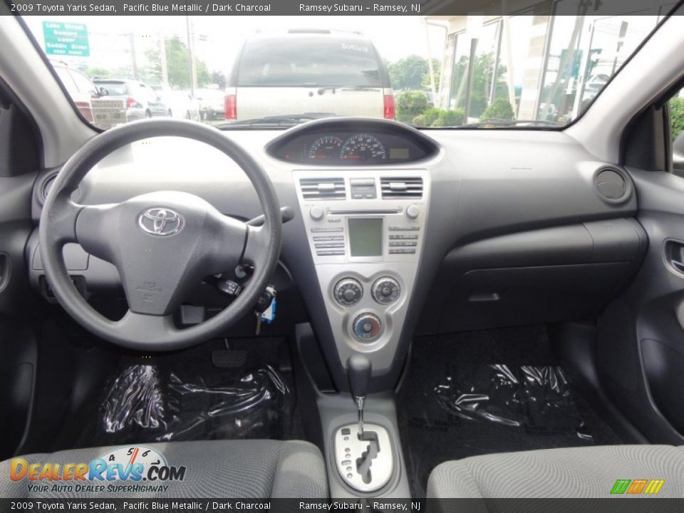 2009 Toyota Yaris Sedan Pacific Blue Metallic / Dark Charcoal Photo #31