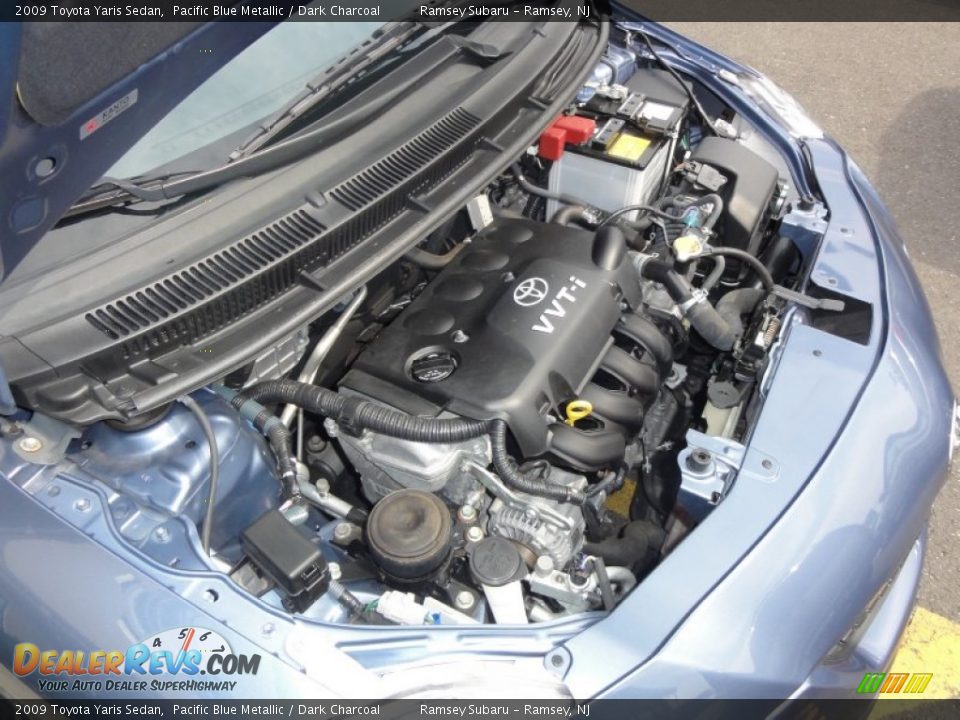2009 Toyota Yaris Sedan Pacific Blue Metallic / Dark Charcoal Photo #34