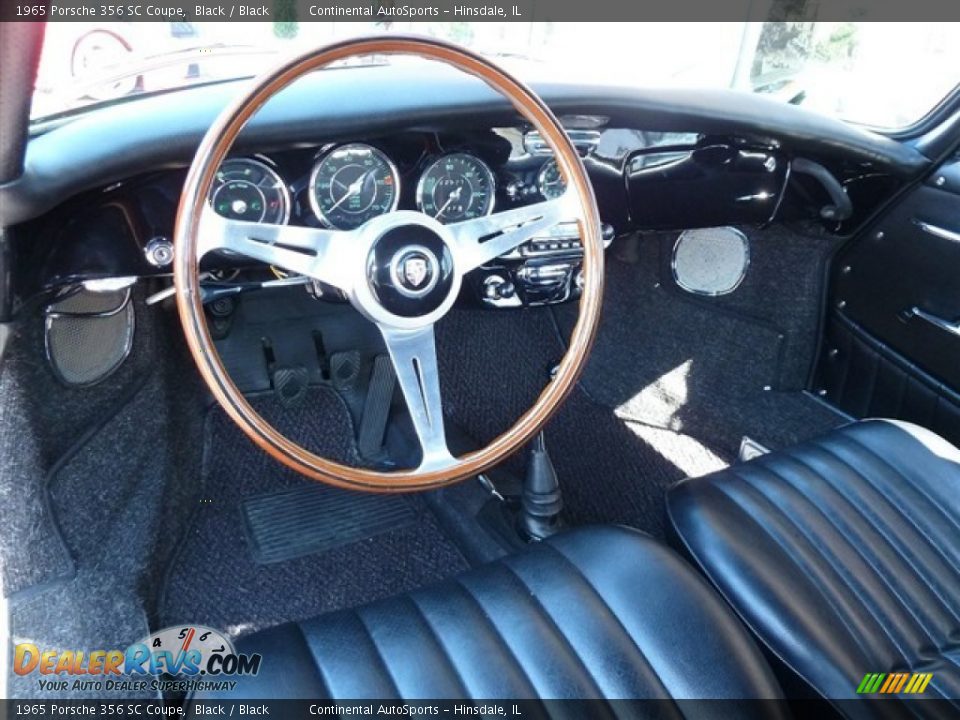 Black Interior - 1965 Porsche 356 SC Coupe Photo #15