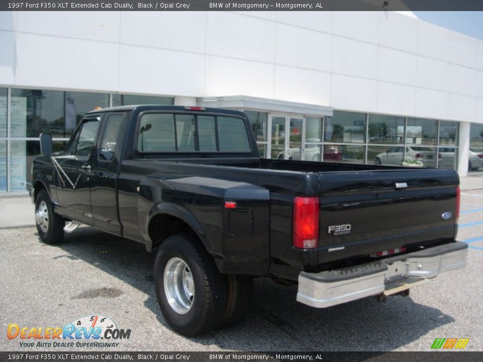 1997 Ford F350 XLT Extended Cab Dually Black / Opal Grey Photo #4