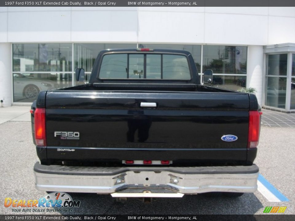 1997 Ford F350 XLT Extended Cab Dually Black / Opal Grey Photo #12