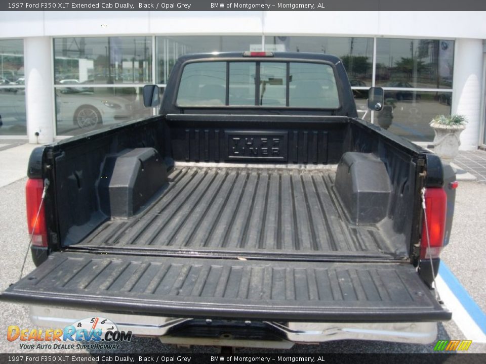 1997 Ford F350 XLT Extended Cab Dually Black / Opal Grey Photo #13