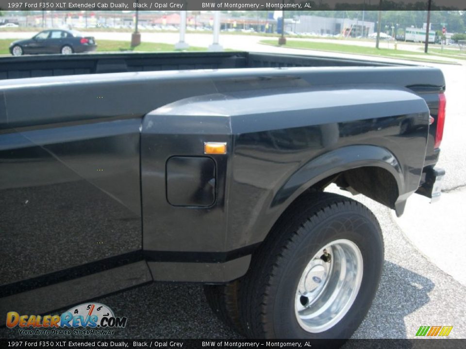 1997 Ford F350 XLT Extended Cab Dually Black / Opal Grey Photo #15