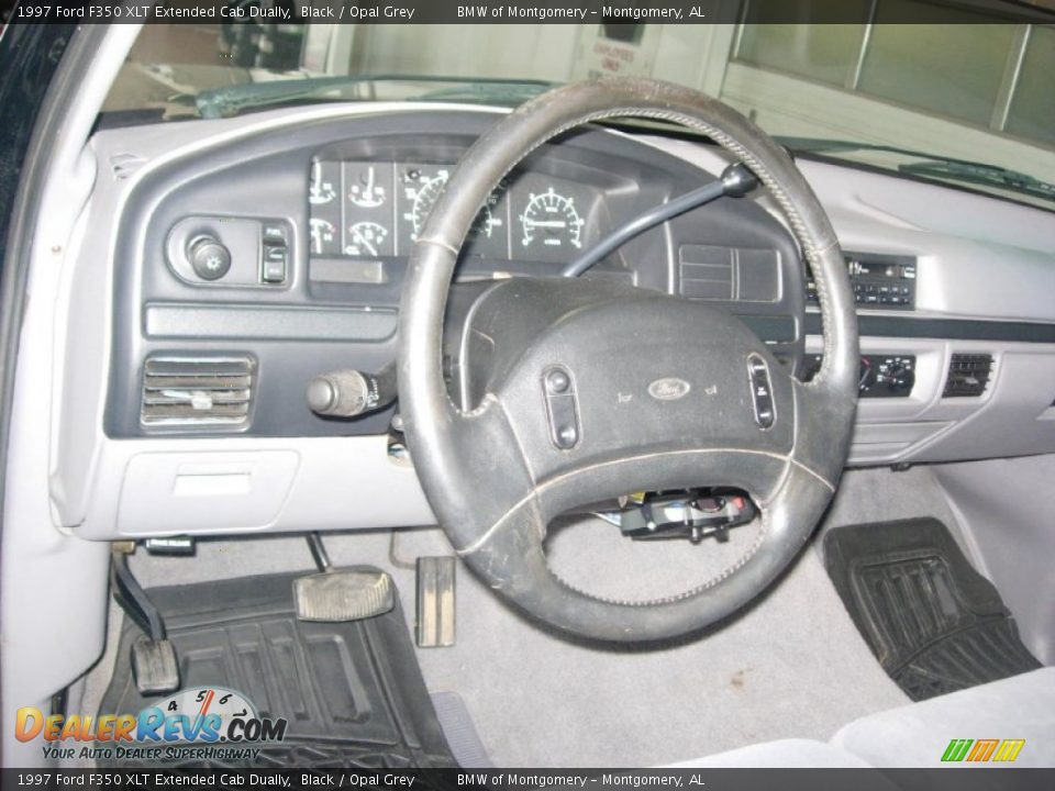 1997 Ford F350 XLT Extended Cab Dually Black / Opal Grey Photo #20