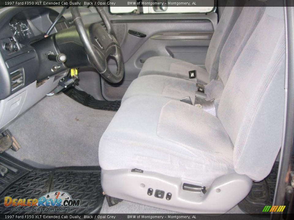 1997 Ford F350 XLT Extended Cab Dually Black / Opal Grey Photo #21