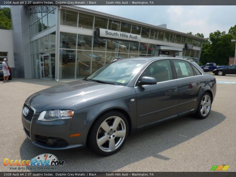 2008 Audi A4 2.0T quattro Sedan Dolphin Grey Metallic / Black Photo #1
