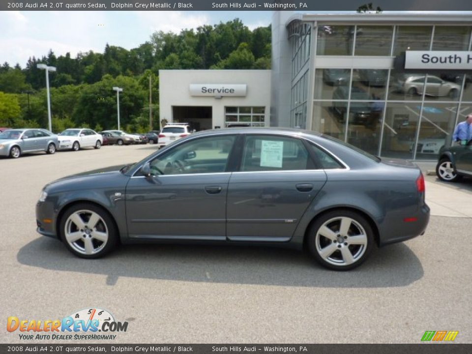 2008 Audi A4 2.0T quattro Sedan Dolphin Grey Metallic / Black Photo #2
