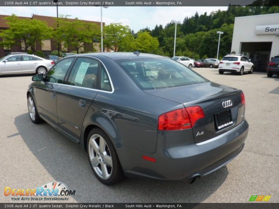2008 Audi A4 2.0T quattro Sedan Dolphin Grey Metallic / Black Photo #3