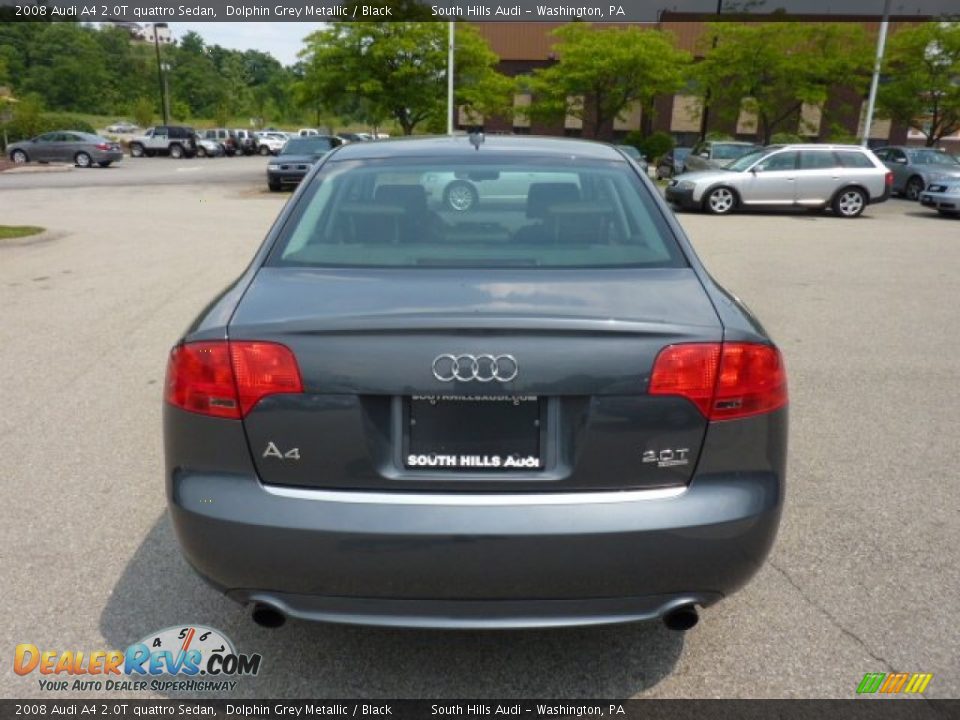2008 Audi A4 2.0T quattro Sedan Dolphin Grey Metallic / Black Photo #4