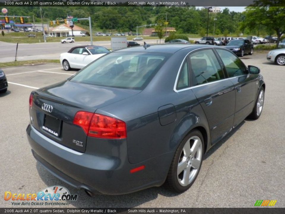 2008 Audi A4 2.0T quattro Sedan Dolphin Grey Metallic / Black Photo #5