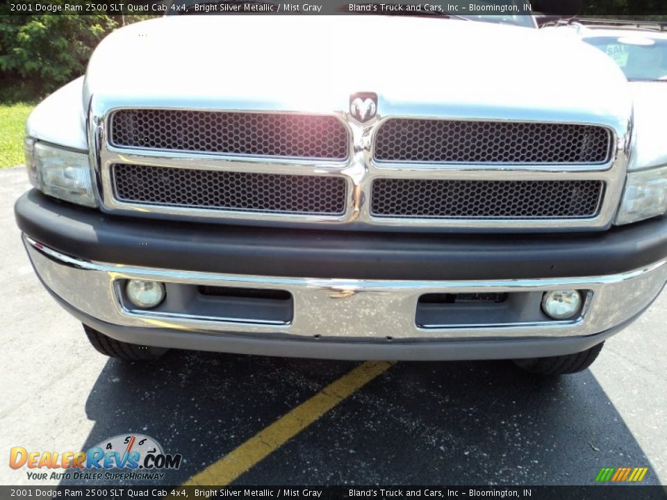 2001 Dodge Ram 2500 SLT Quad Cab 4x4 Bright Silver Metallic / Mist Gray Photo #19