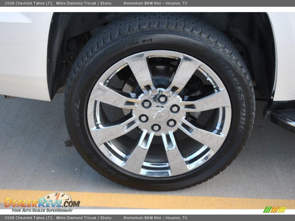 2008 Chevrolet Tahoe LTZ White Diamond Tricoat / Ebony Photo #8