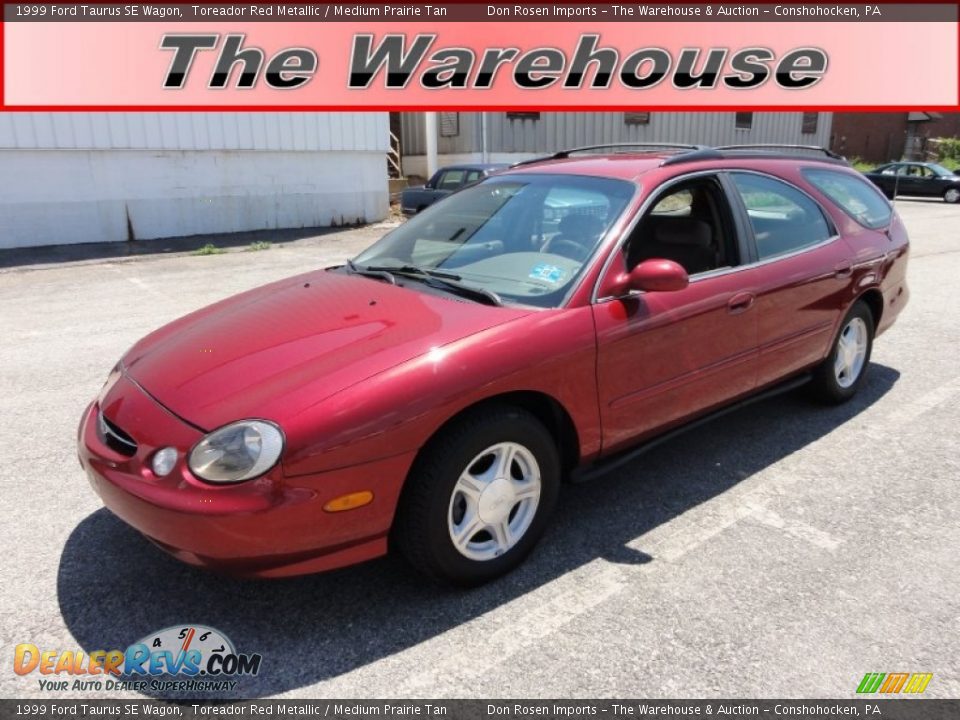 1999 Ford Taurus SE Wagon Toreador Red Metallic / Medium Prairie Tan Photo #1