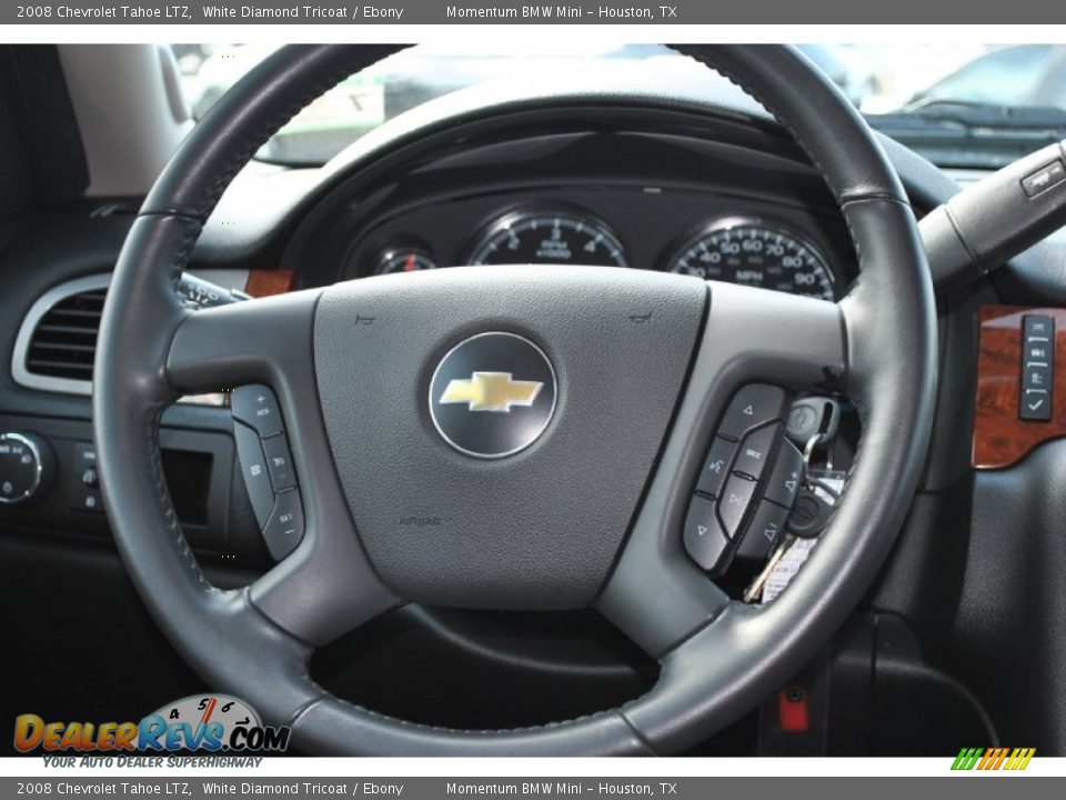 2008 Chevrolet Tahoe LTZ White Diamond Tricoat / Ebony Photo #12