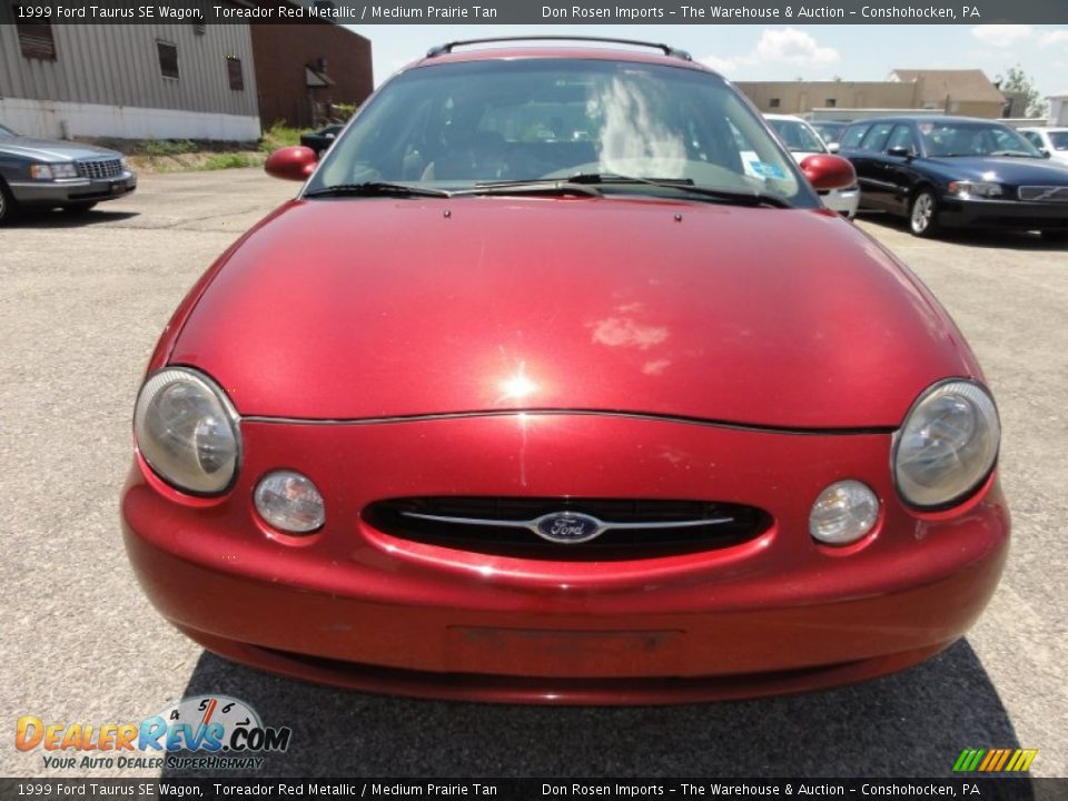 1999 Ford Taurus SE Wagon Toreador Red Metallic / Medium Prairie Tan Photo #3