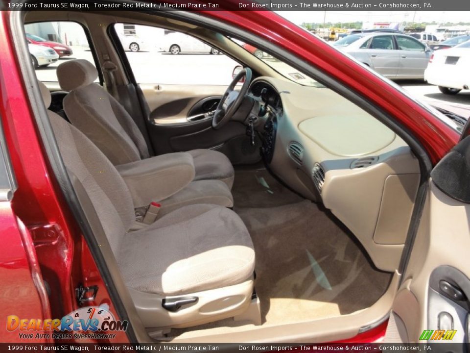 1999 Ford Taurus SE Wagon Toreador Red Metallic / Medium Prairie Tan Photo #20